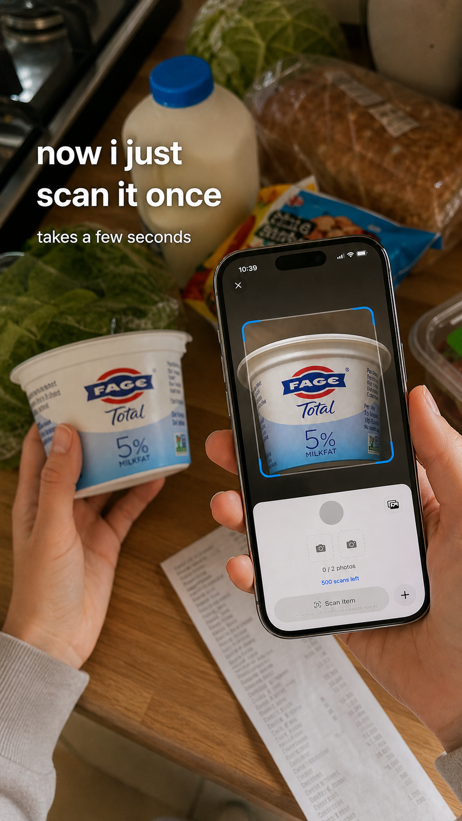 Using MODUS while scanning items at home